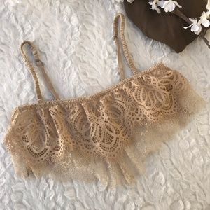 VICTORIA'S SECRET LACE LINGERIE BANDEAU BRALETTE